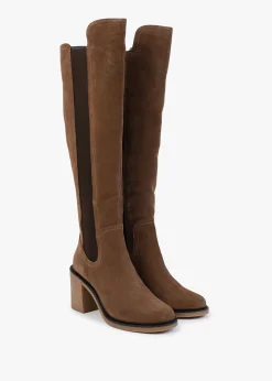 Fashion DANIEL Seety Tan Suede Knee Boots