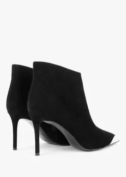 Discount DANIEL Setan Black Suede Toe Cap Heeled Ankle Boots