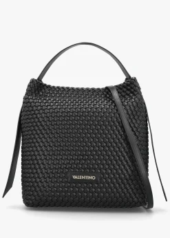 Best VALENTINO BAGS Shantel Woven Nero Hobo Bag