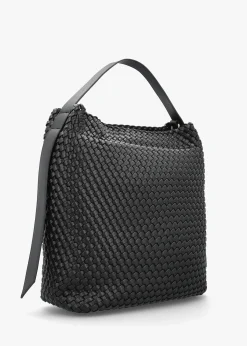 Best VALENTINO BAGS Shantel Woven Nero Hobo Bag