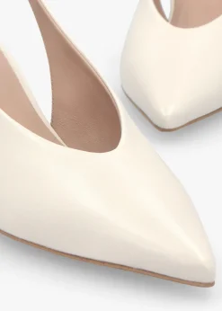 Outlet DANIEL Siamma Cream Leather Kitten Heel Sling Backs