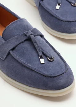 New DANIEL Siani Blue Suede Loafers