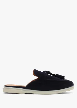 Best DANIEL Siani Navy Suede Loafer Mules