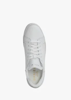 Outlet DANIEL Siblace White Leather Flatform Trainers