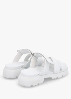 Fashion KENNEL & SCHMENGER Skill Bianco Leather Chunky Mules