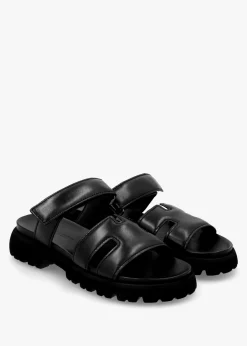 Online KENNEL & SCHMENGER Skill Black Leather Chunky Mules