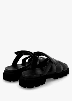 Online KENNEL & SCHMENGER Skill Black Leather Chunky Mules