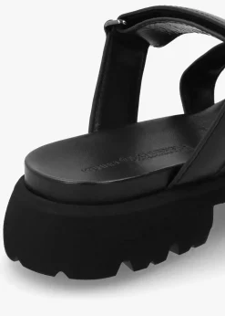Online KENNEL & SCHMENGER Skill Black Leather Chunky Mules
