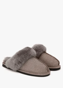 Best DANIEL Soglit Taupe Sheepskin Slippers