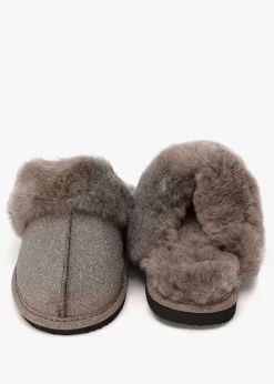 Best DANIEL Soglit Taupe Sheepskin Slippers