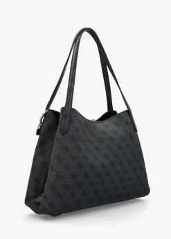 Outlet GUESS Sora Girlfriend Coal Logo Carryall Shoulder Bag