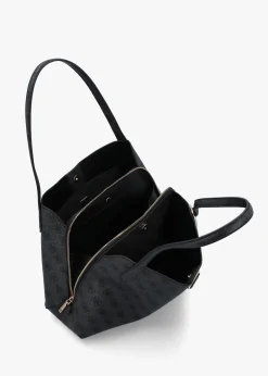 Outlet GUESS Sora Girlfriend Coal Logo Carryall Shoulder Bag