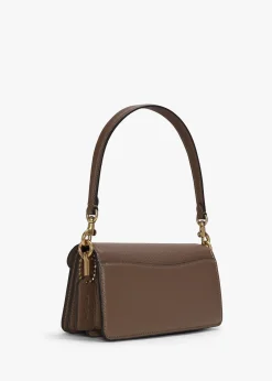 Outlet COACH Tabby 20 Dark Stone Leather Shoulder Bag