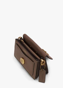 Outlet COACH Tabby 20 Dark Stone Leather Shoulder Bag