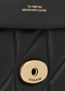 Sale COACH Tabby Quilted 26 Black Leather Shoulder Bag