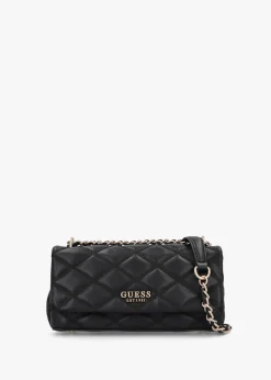 Discount GUESS Tamsin Quilted Black Cross-Body Bag