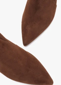 New LUCA GROSSI Tan Suede Block Heel Ankle Boots