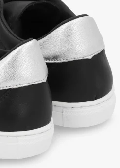 Online DANIEL Thamby Black Leather Low Profile Trainers