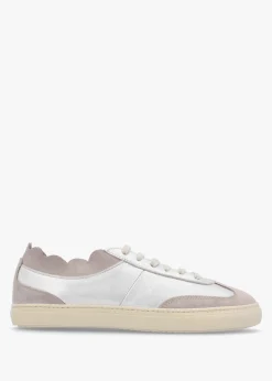 Hot DANIEL Thascal Silver Leather Low Profile Trainers