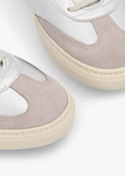 Hot DANIEL Thascal Silver Leather Low Profile Trainers