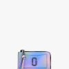 Hot MARC JACOBS The Airbrush Utility Snapshot Top Zip Blue Multi Leather Wallet