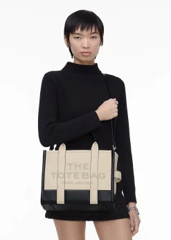 Hot MARC JACOBS The Colourblock Small Ivory Multi Leather Tote Bag