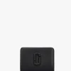 Clearance MARC JACOBS The Covered J Marc Mini Black Leather Compact Wallet