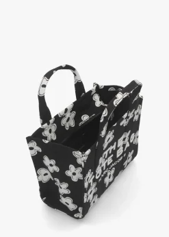 Sale MARC JACOBS The Daisy Canvas Small Black & White Tote Bag