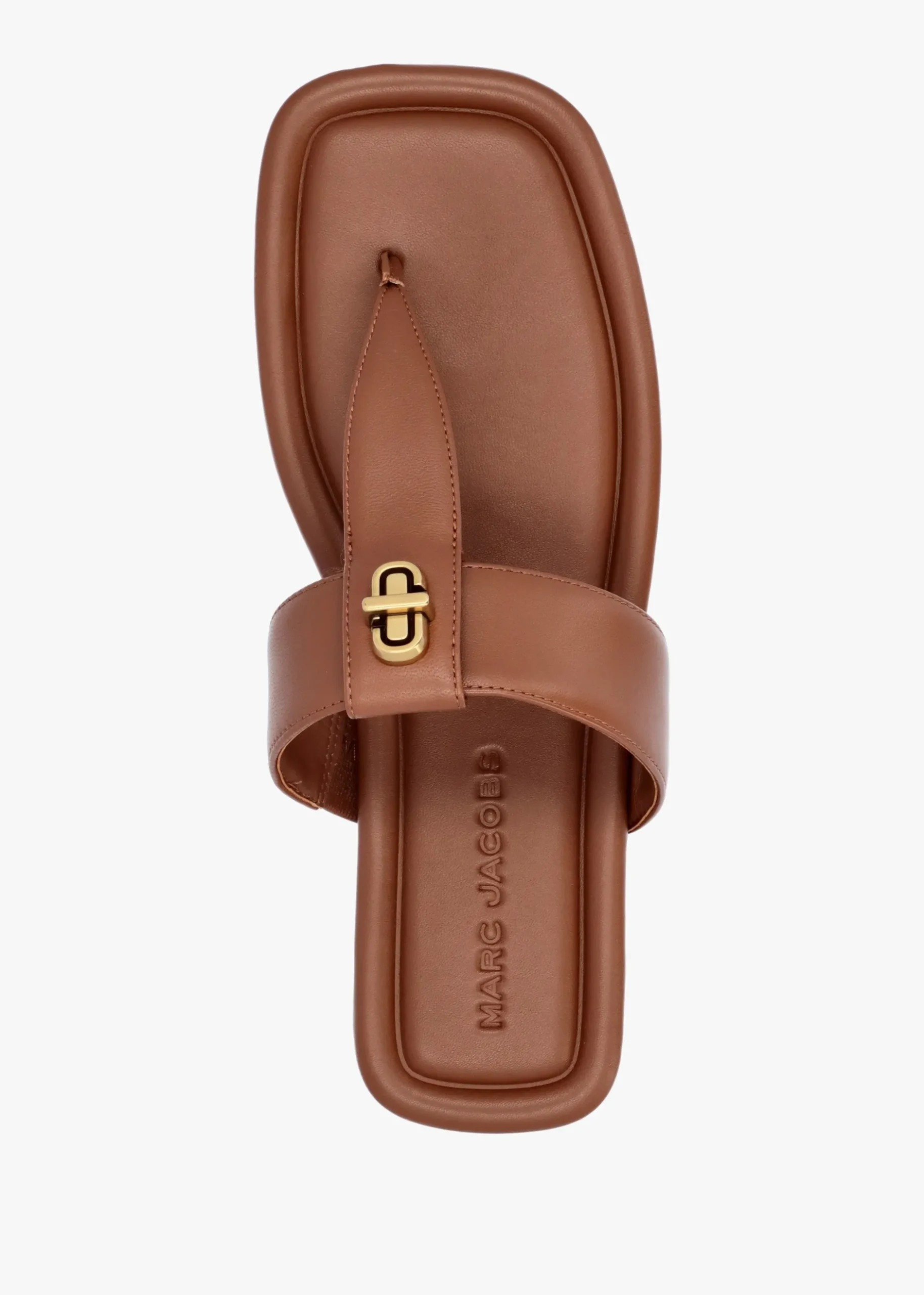 Hot MARC JACOBS The Dual T Strap Brandy Leather Sandals