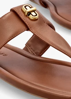 Hot MARC JACOBS The Dual T Strap Brandy Leather Sandals