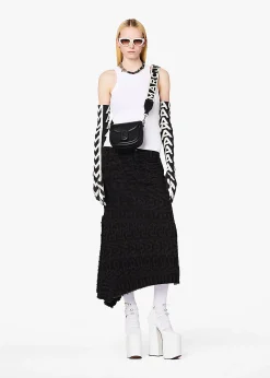 Discount MARC JACOBS The J Marc Small Black Leather Saddle Bag