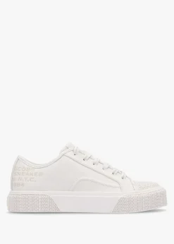 New MARC JACOBS The Leather Cotton White Trainers