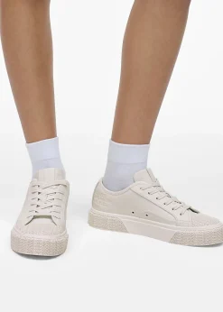 New MARC JACOBS The Leather Cotton White Trainers