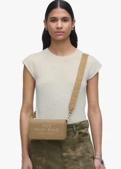Outlet MARC JACOBS The Leather Mini Camel Cross-Body Bag
