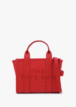 Fashion MARC JACOBS The Leather Small True Red Tote Bag