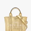 Clearance MARC JACOBS The Metallic Leather Small Gold Tote Bag