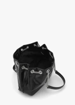 Sale MARC JACOBS The Small Black Leather Chain Sack Bag