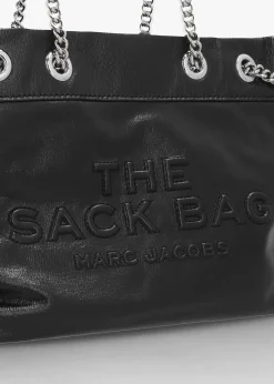 Sale MARC JACOBS The Small Black Leather Chain Sack Bag