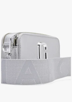 Outlet MARC JACOBS The Snapshot DTM Silver Leather Camera Bag