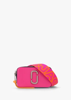 Hot MARC JACOBS The Snapshot Hot Pink Multi Leather Camera Bag