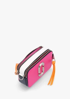 Hot MARC JACOBS The Snapshot Hot Pink Multi Leather Camera Bag