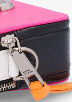 Hot MARC JACOBS The Snapshot Hot Pink Multi Leather Camera Bag