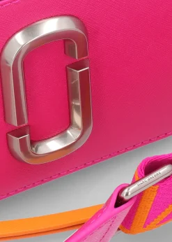 Hot MARC JACOBS The Snapshot Hot Pink Multi Leather Camera Bag