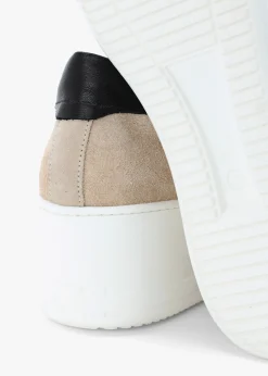 Hot DANIEL Tippy Taupe Suede Flatform Trainers