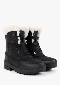 Clearance SOREL Torino II Black Sea Salt Leather Parc Boots