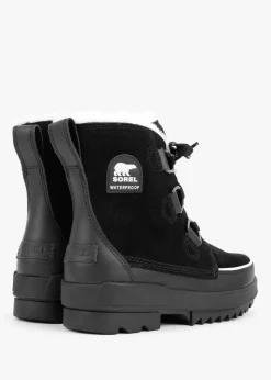 Fashion SOREL Torino II Parc Shearling Black Leather Waterproof Boots