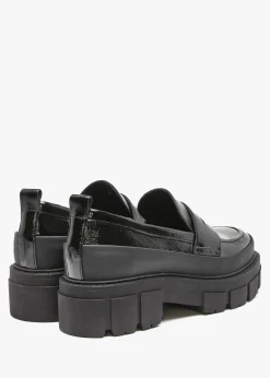 Outlet DANIEL Treasure Black Patent Leather Chunky Loafers