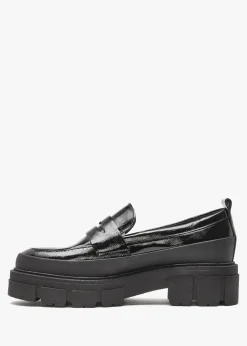Outlet DANIEL Treasure Black Patent Leather Chunky Loafers
