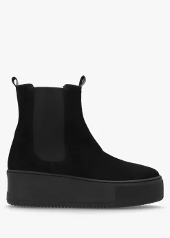 Online DANIEL Tred Black Suede Flatform Chelsea Boots