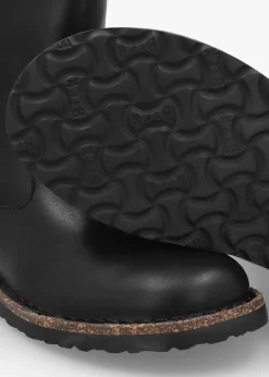 Outlet BIRKENSTOCK Uppsala Shearling Black Leather Ankle Boots